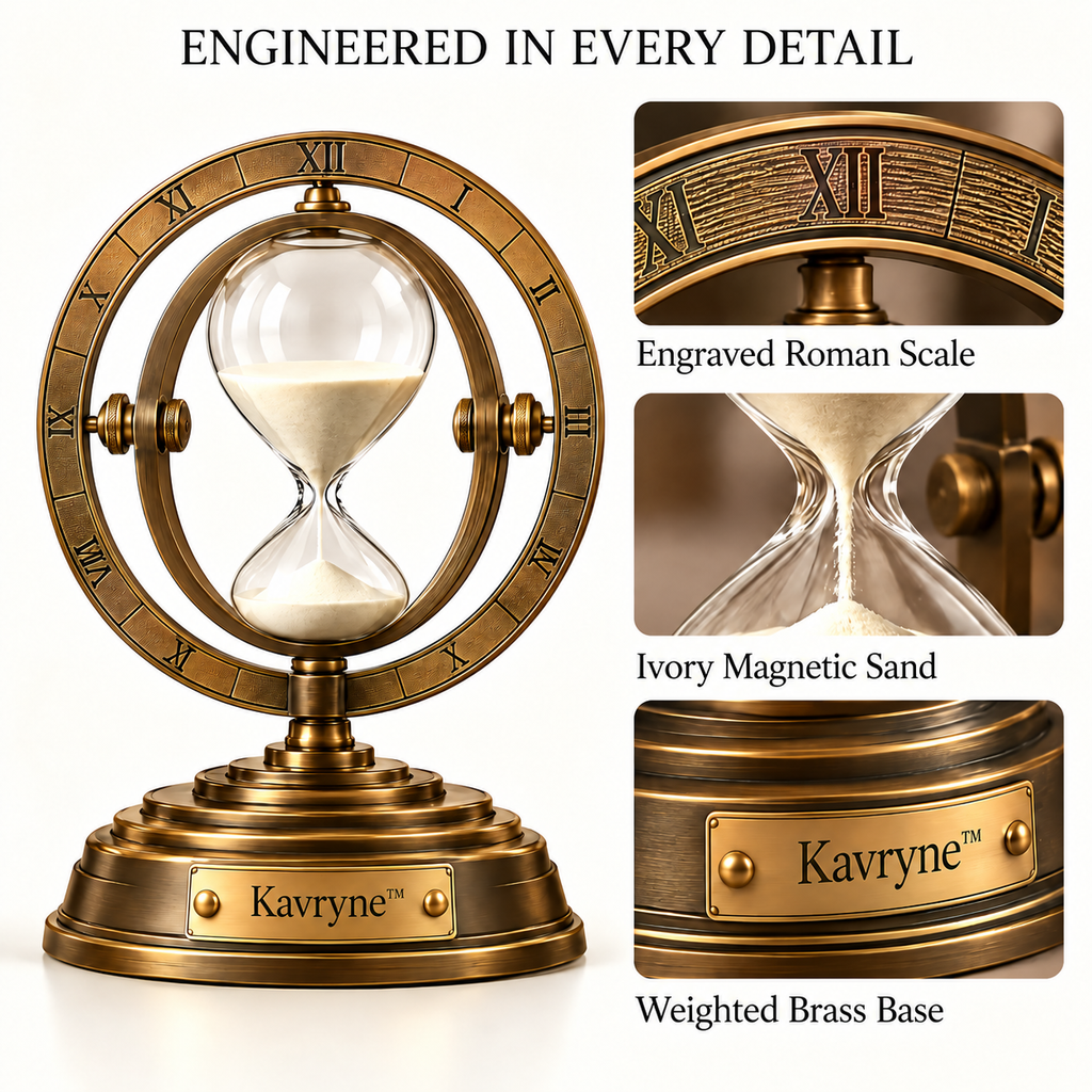 Kavryne™ The Armillary Hourglass – Celestial Mechanical Timepiece