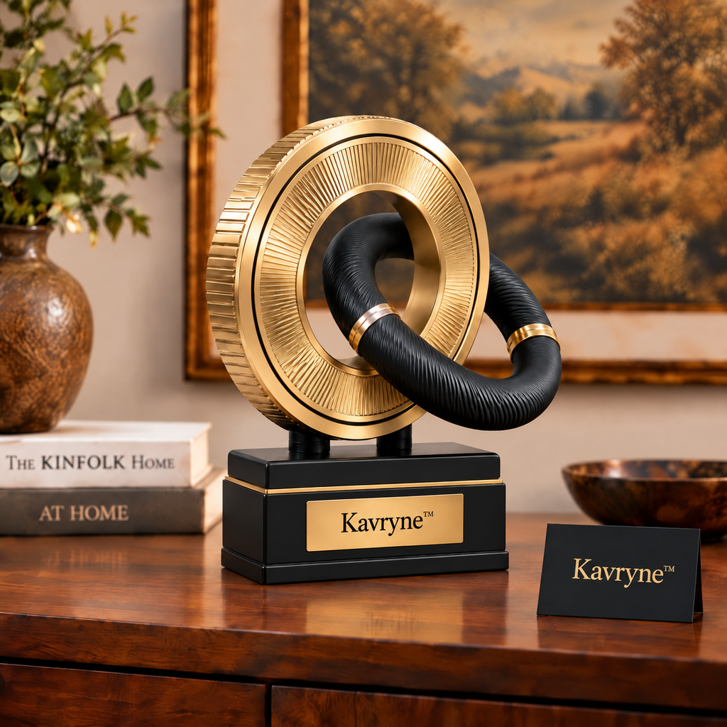 Kavryne™ The Sol & Luna Interlock – Entwined Dual-Ring Sculpture