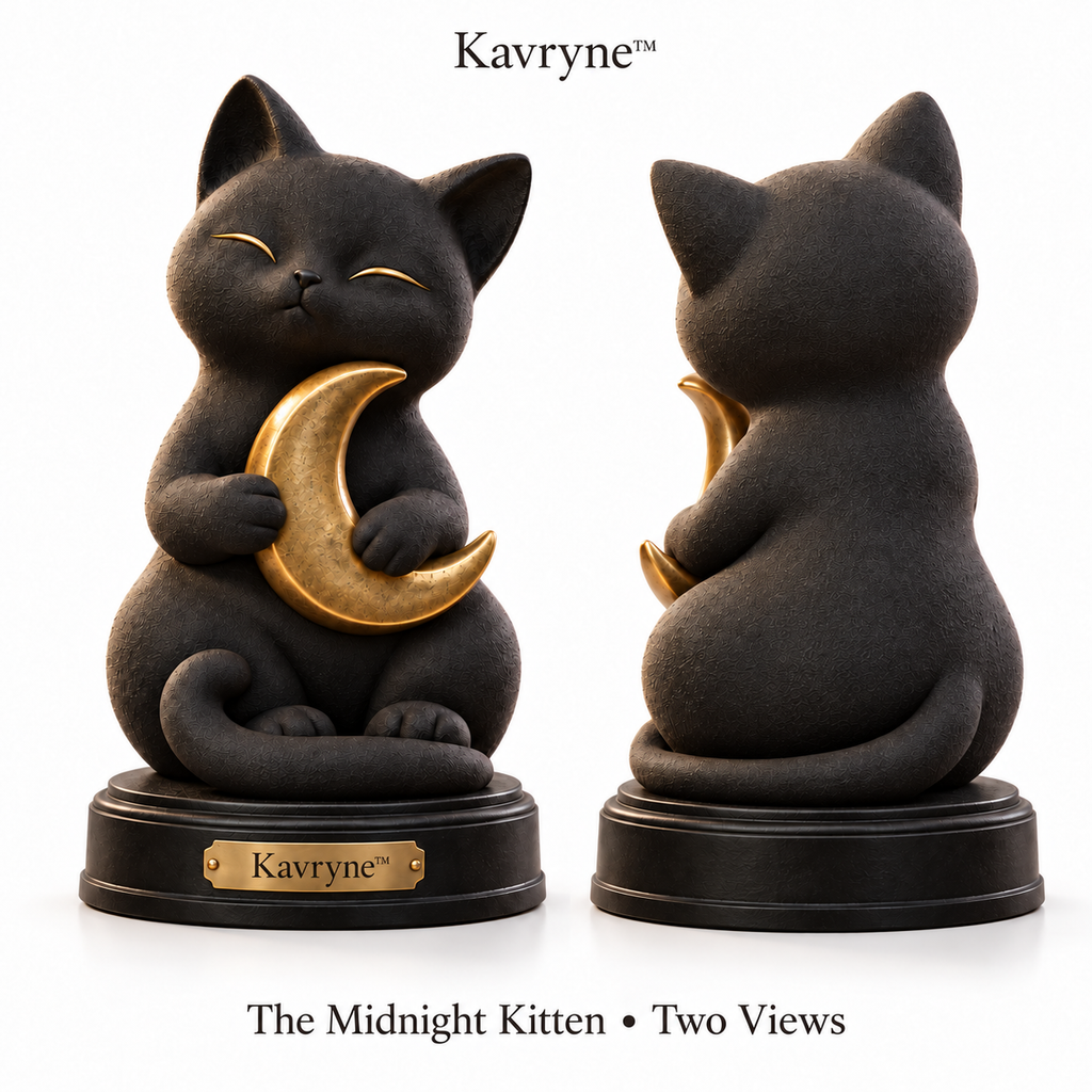 Kavryne™ The Midnight Kitten – A Little Moon, A Quiet Companion