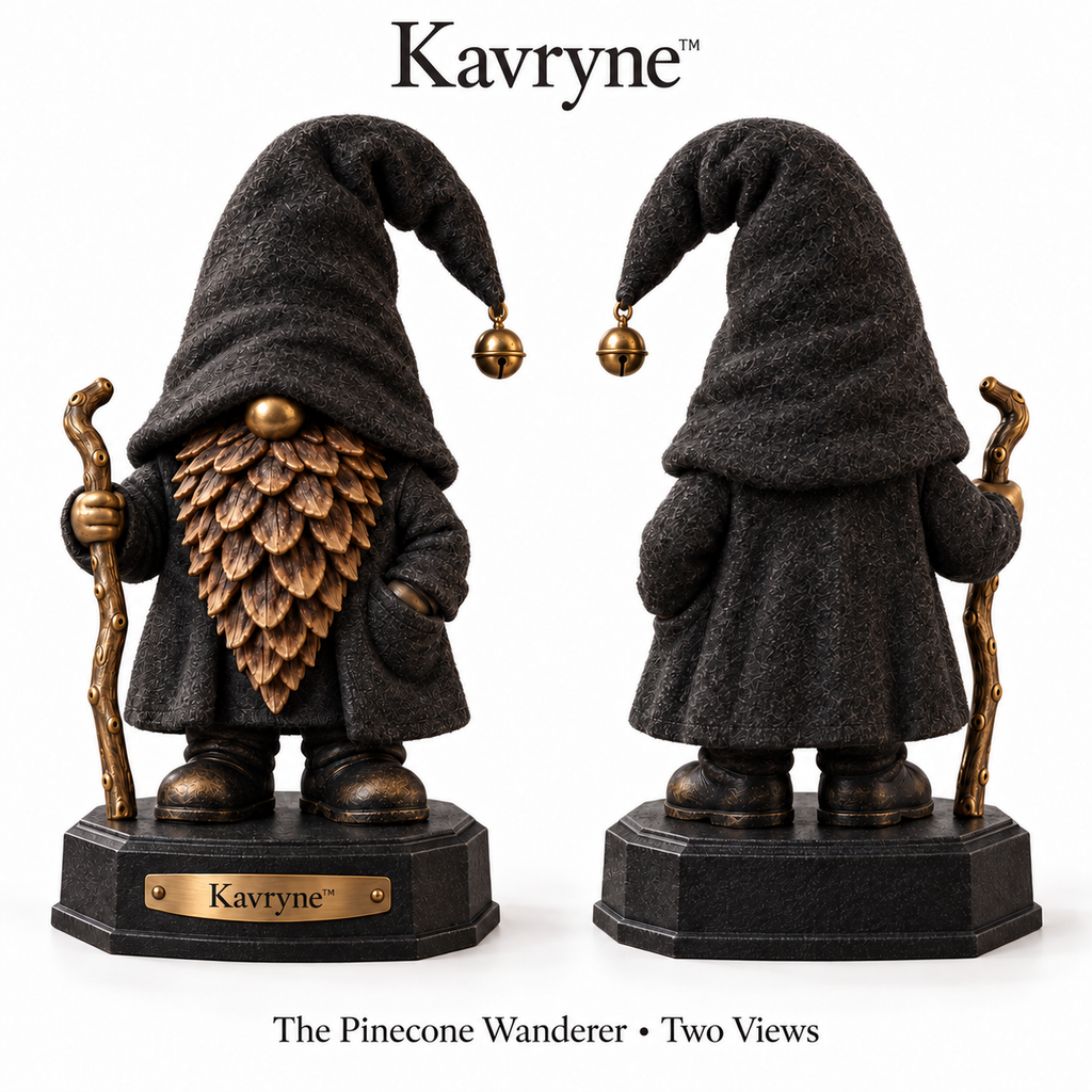 Kavryne™ The Pinecone Wanderer – Woodland Gnome Figurine