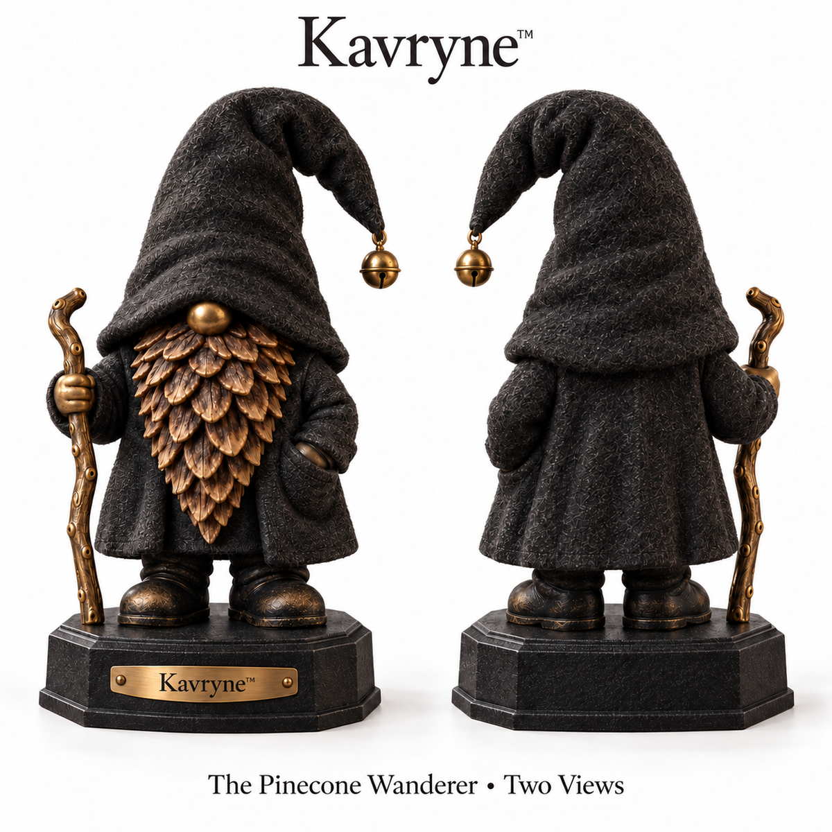 Kavryne™ The Pinecone Wanderer – Woodland Gnome Figurine