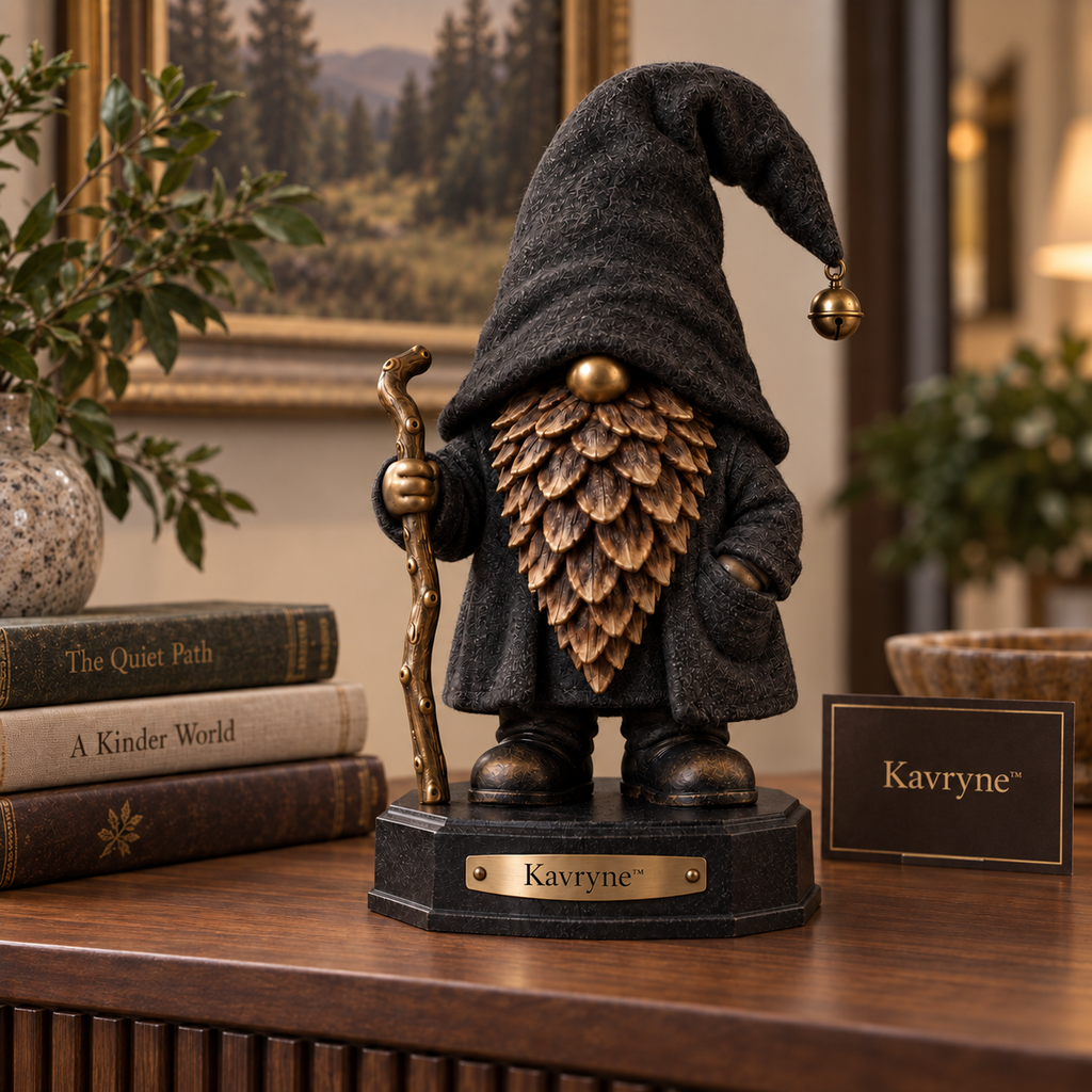 Kavryne™ The Pinecone Wanderer – Woodland Gnome Figurine