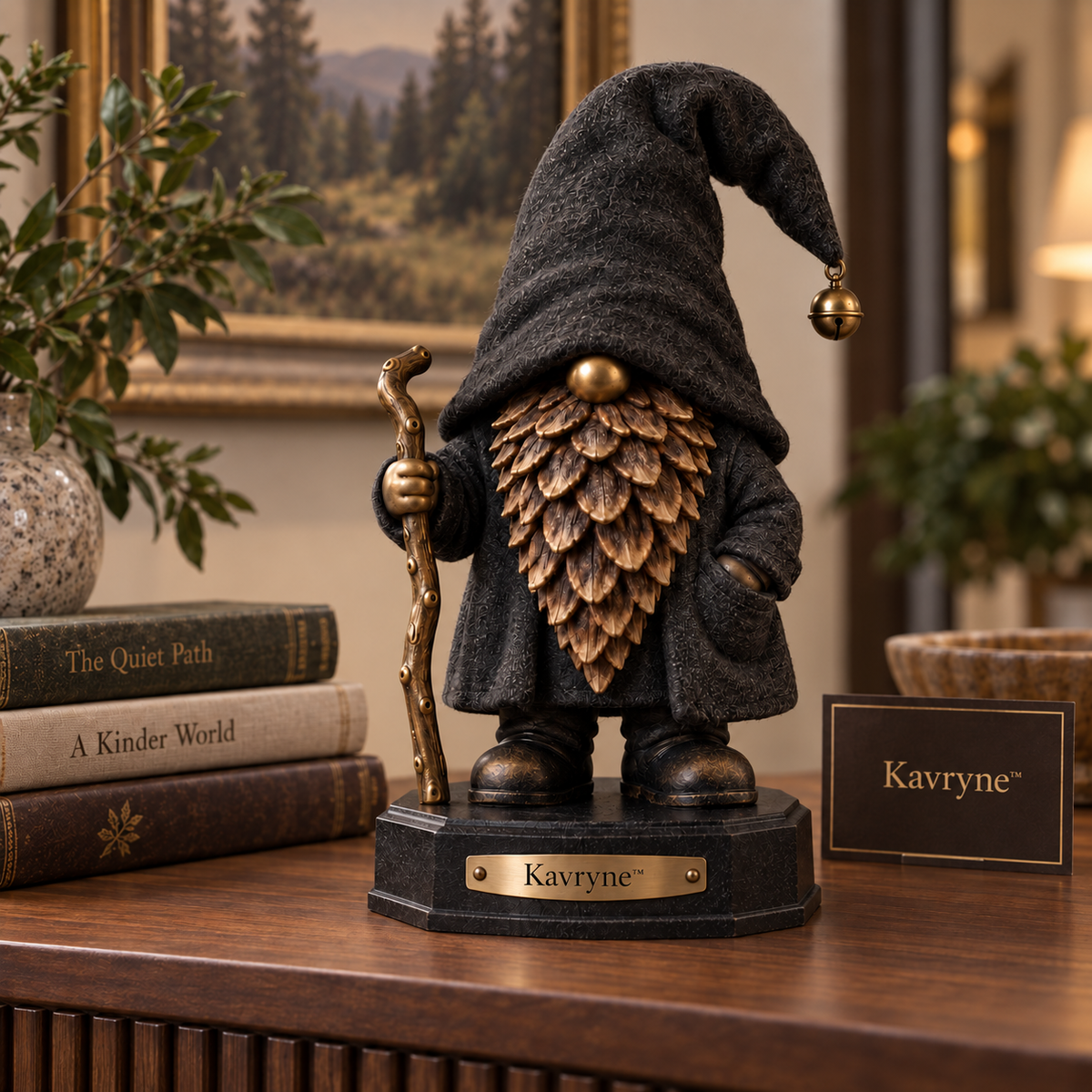 Kavryne™ The Pinecone Wanderer – Woodland Gnome Figurine